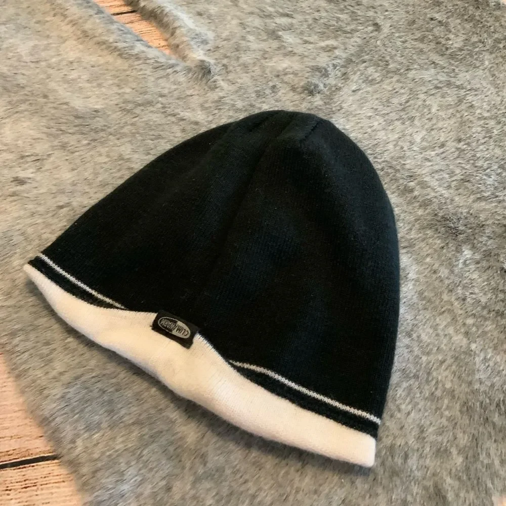Adidas Baby/Toddler Reversible Black & White Knit Beanie